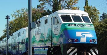 The Sounder Commuter Rail in Seattle, Washington.