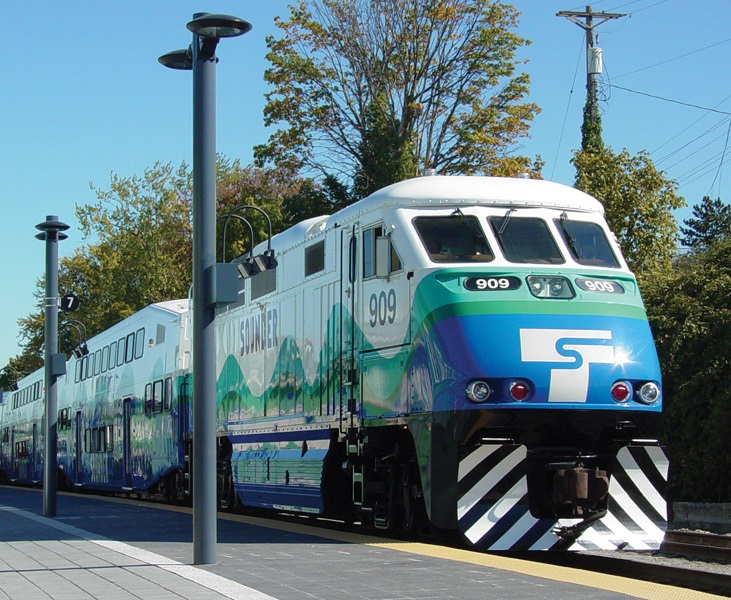 The Sounder Commuter Rail in Seattle, Washington.