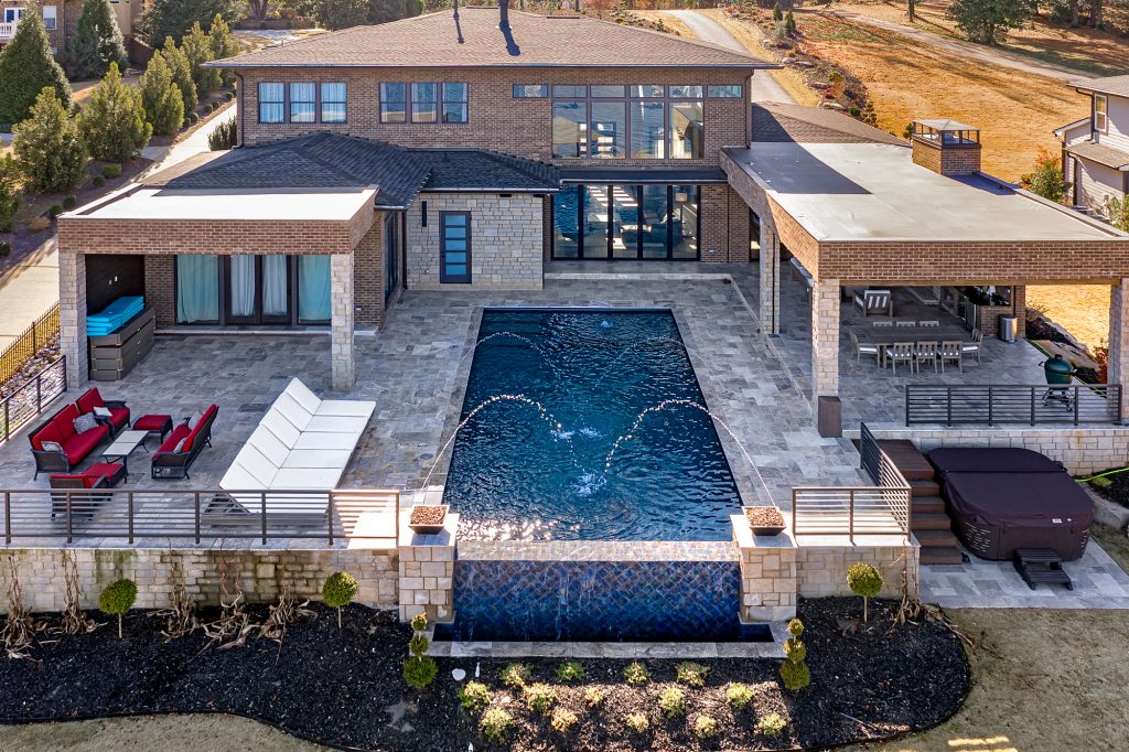 Rear view of mansion in Lake Spivey